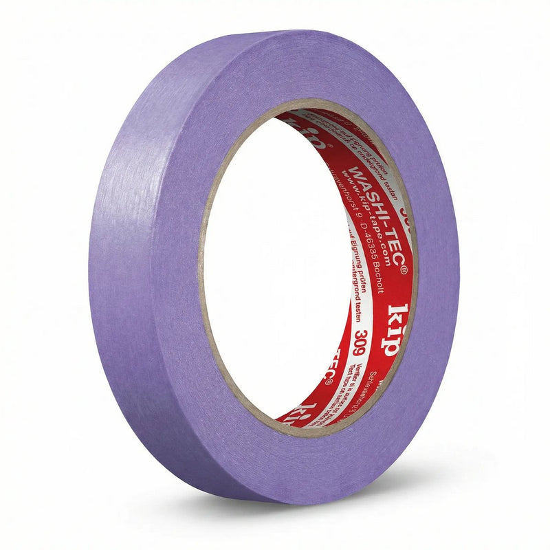 Kip 309 - nastro per mascheratura delicato washi-tec - lilla - 18mmx50m - nastro leggermente adesivo in carta speciale flessibile per lavori di verniciatura interni impegnativi - ideale per superfici sensibili e vernici appena essiccate