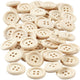 Bottoni in legno Creativ company, d 15 mm, 4 fori, 50 pezzi 1 scatola