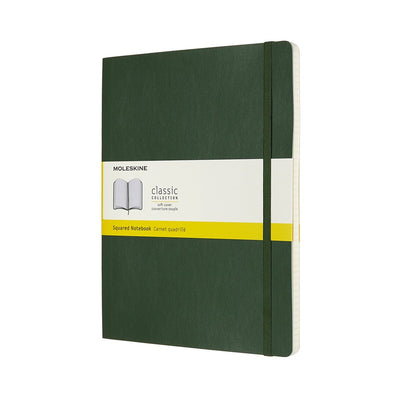 Moleskine classic notitieboek - extra large - softcover - geruit - mirte groen