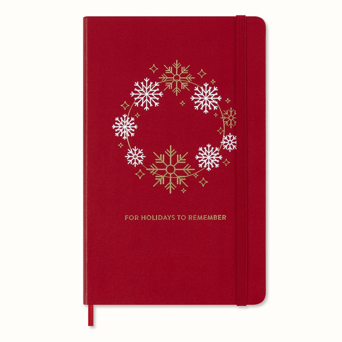 Cuaderno navideño de edición limitada Moleskine - grande - rayado - rojo