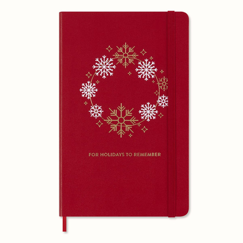 Cuaderno navideño de edición limitada Moleskine - grande - rayado - rojo