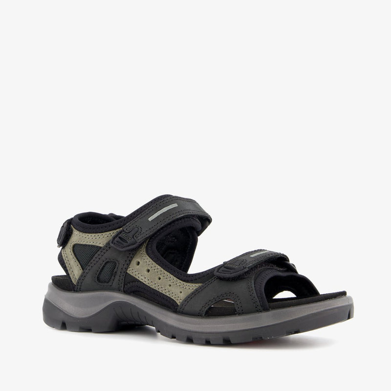 Sandalias de mujer Ecco onroads de piel negro verde - talla 41