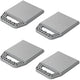 Piastre base Proplus - impilabili - con maniglia - piastra base roulotte - set da 4 pezzi - grigio