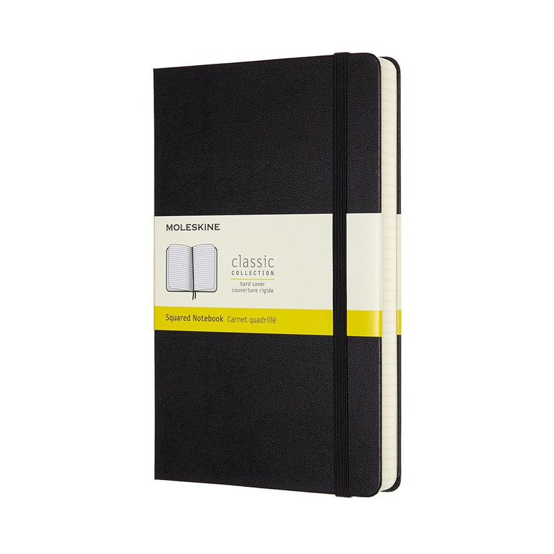 Taccuino Moleskine classico - espanso - grande - copertina rigida - a quadretti - nero