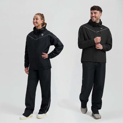 Rogelli commuter essential regenpak unisex - waterdicht - zwart - xxl