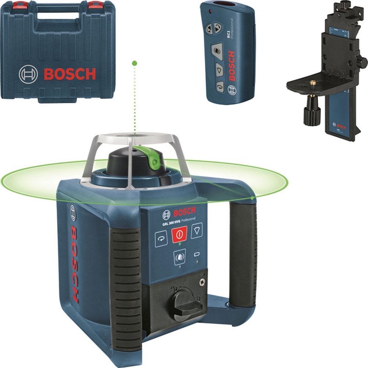 Láser de rotación bosch blue grl 300 hvg + rc 1 y wm 4 - 0601061700