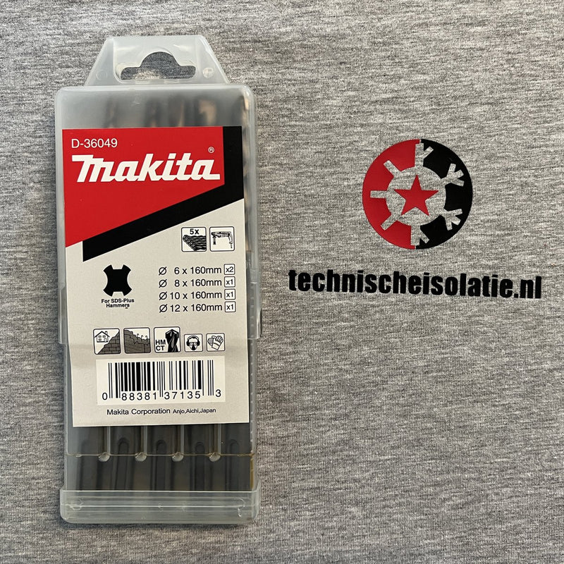 Makita sds plus borenset 5-delig - d-36049