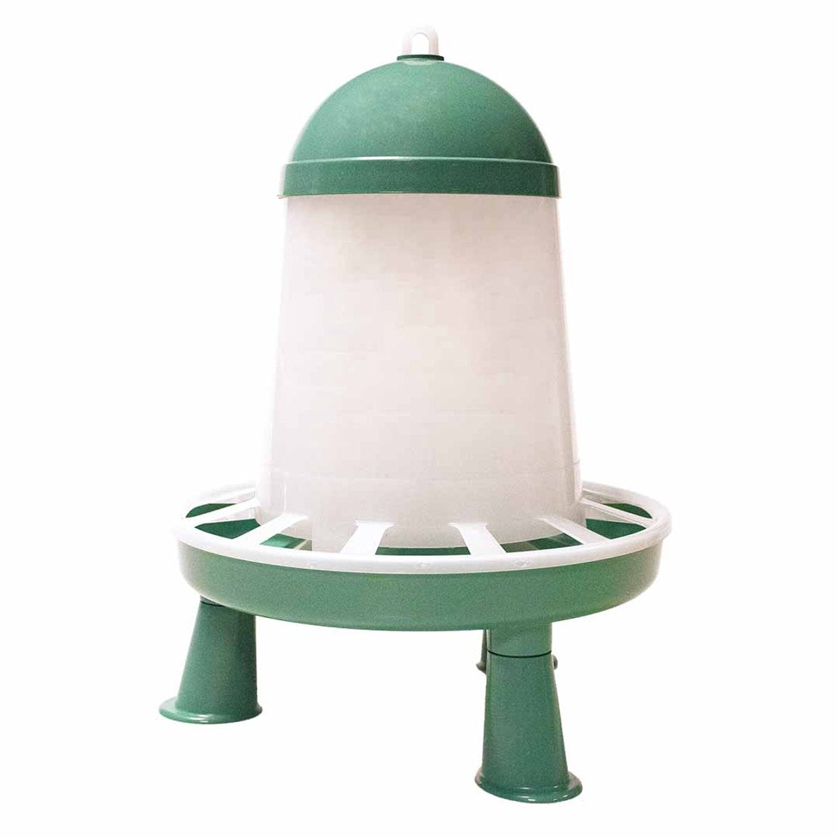 Duvo plus mangiatoia con zampe eco per pollame 6kg-7l verde trasparente