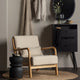 Sillón Woood Mark - tela - natural - 75x67x82