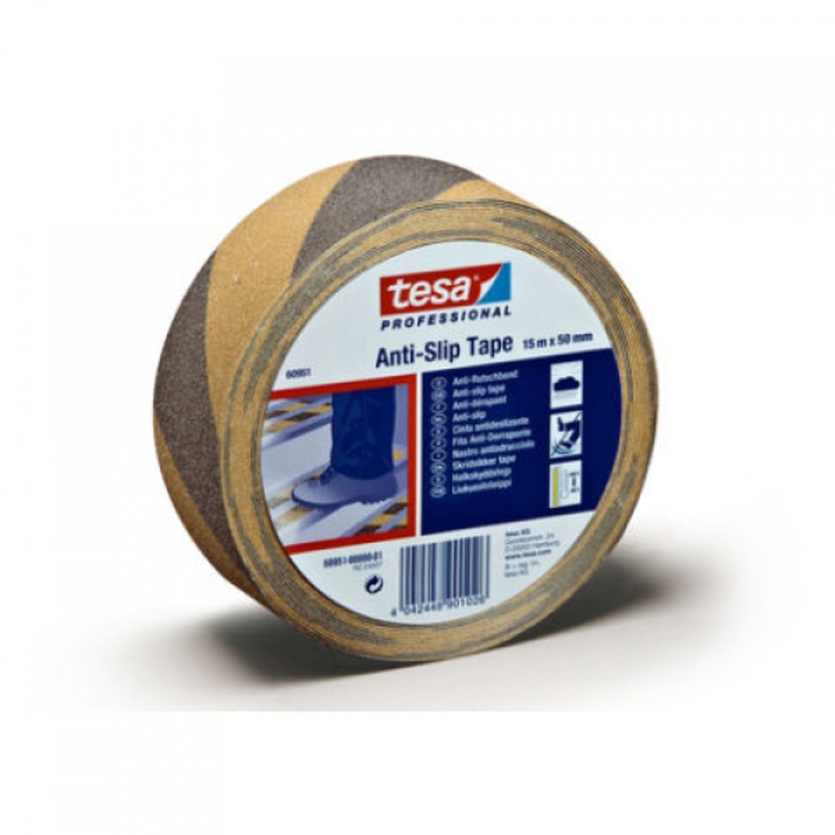 Tesa professional 1059190 - tesa antiscivolo nero giallo 15m 50mm | 6 pezzi