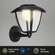 Briloner - Lampada da parete a LED a batteria - touch - batteria sostituibile - nera - base intercambiabile - 23 x 29,5 x 16,5 cm - nera