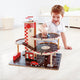 Hape park go garage - speelgoed parkeergarage met lift, helikopter en auto's, 3 jaar+