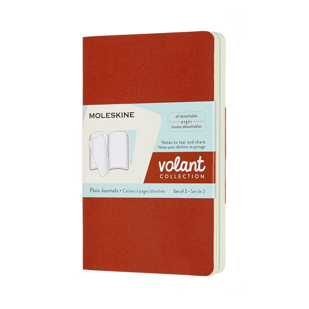 Moleskine volant journals - pocket - blanco - oranje blauw