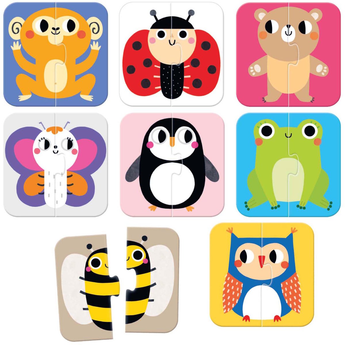 Banana Panda - On -the -Go PUZLS Half Animals - 16st.
