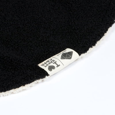 D d home amo i gatti felici - Anneleen Bru - Maeve - coperta rotonda 50x50x1cm bianco e nero