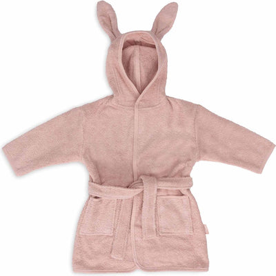 Jollein - Accappatoio per bambini in spugna 1-2 anni - Accappatoio per bambini con cappuccio - Rosa canina