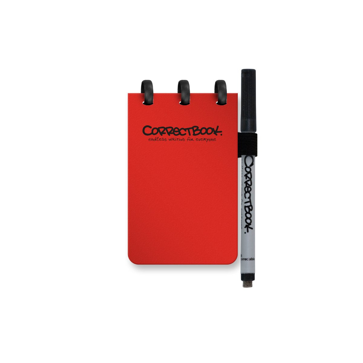 Quaderno cancellabile Correctbook A7 – quaderno riutilizzabile – rosso orizzonte – vuoto – inclusa salvietta per penna – formato tascabile