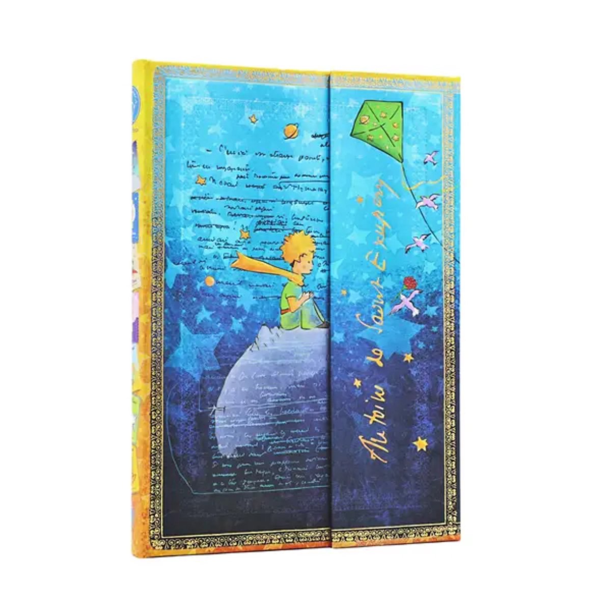 Paperblanks saint-exupery, the little prince (embellished manuscripts collection) midi lined hardcover journal (wrap closure)