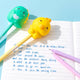Lazy stars dinosaurus + eend squishy doll gel pen - 2 pcs