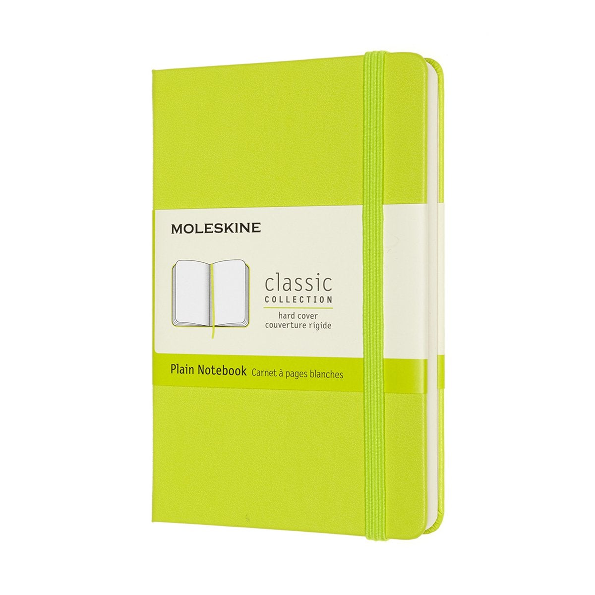 Moleskine classic notitieboek - pocket - hardcover - blanco - citroen groen