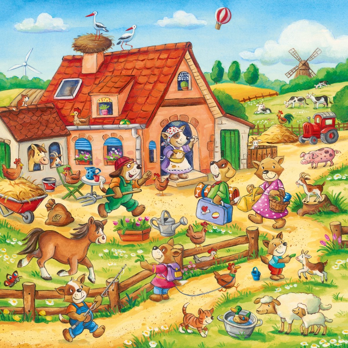 Puzzle Ravensburger vacanze rurali - puzzle - 3x49 pezzi