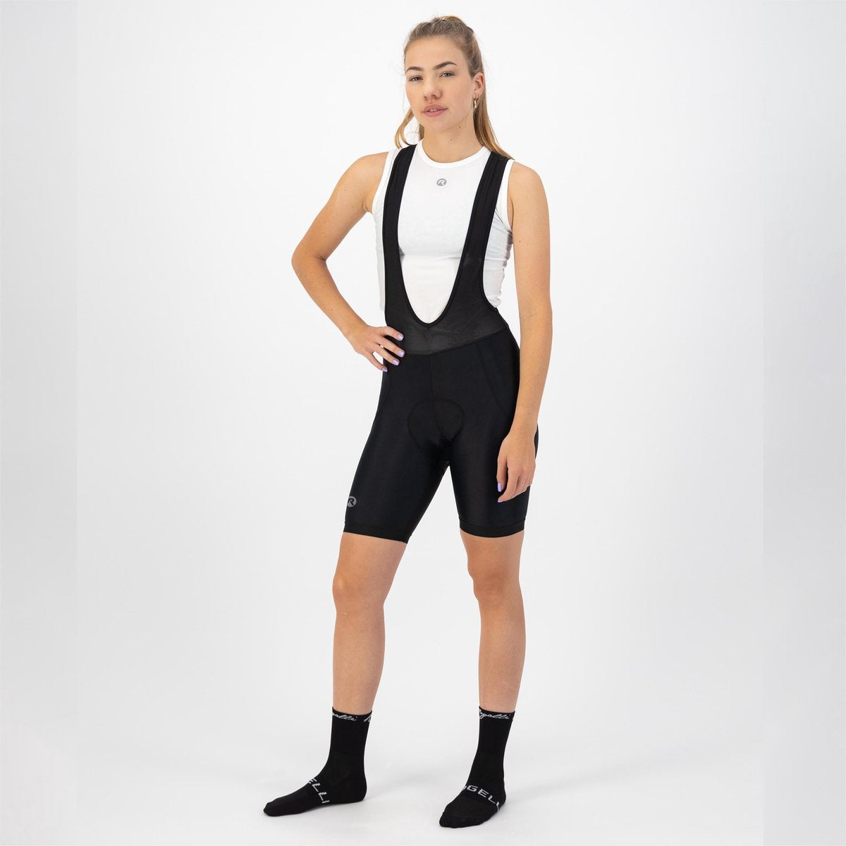 Rogelli core pantaloni corti da ciclismo donna - bretelle - nero - l