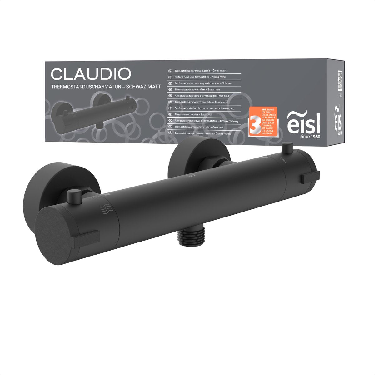 Rubinetto doccia termostatico Eisl Claudio - miscelatore - nero opaco