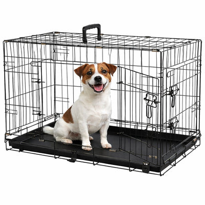 Flamingo Famingo alambre Mezo con puerta corredera M 47x77x55 cm Negro