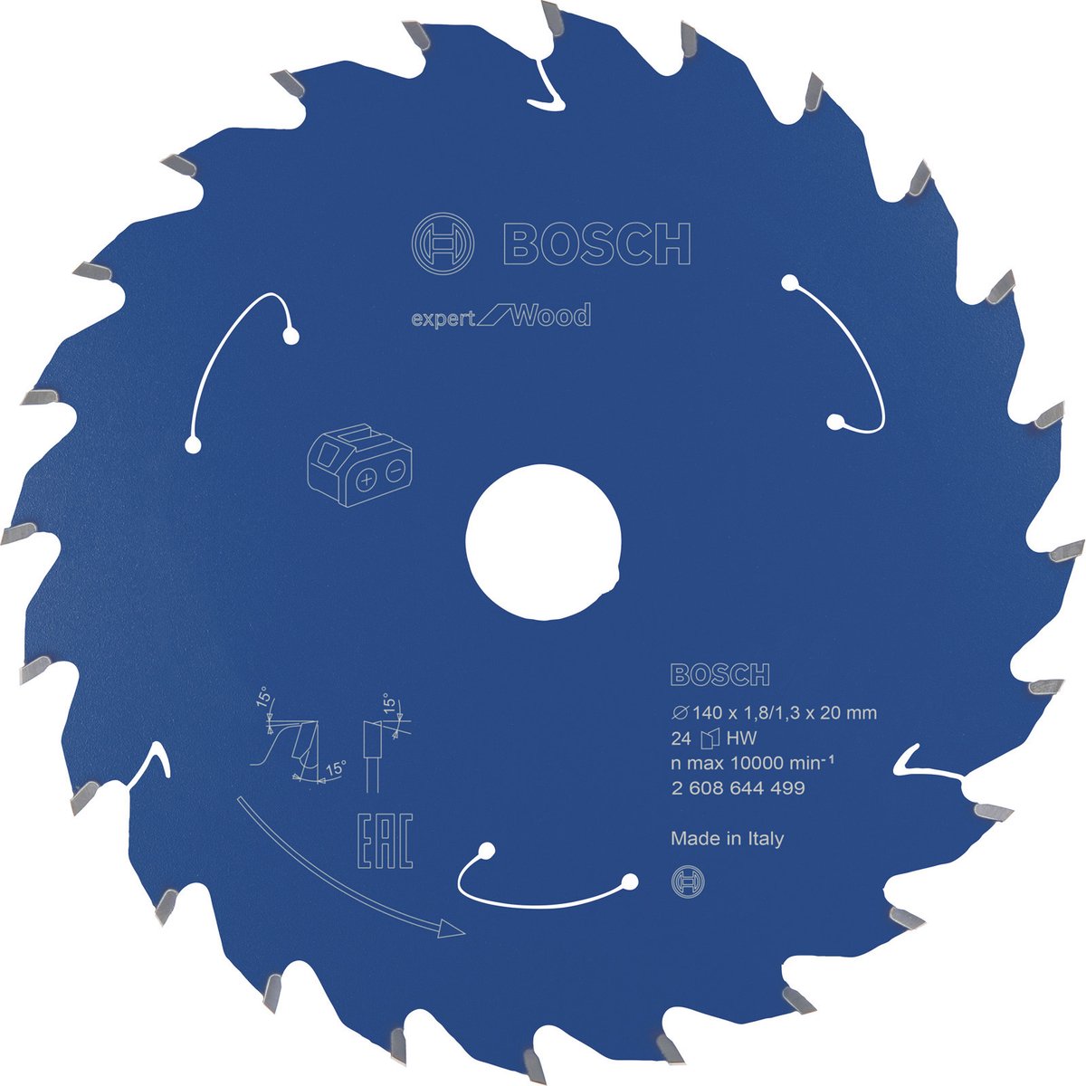Accesorios Bosch 2608644499 hoja de sierra circular 140 x 20 mm número de dientes: 24 1 pieza(s)