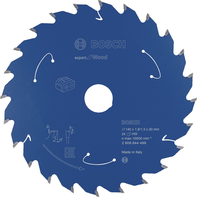 Accesorios Bosch 2608644499 hoja de sierra circular 140 x 20 mm número de dientes: 24 1 pieza(s)
