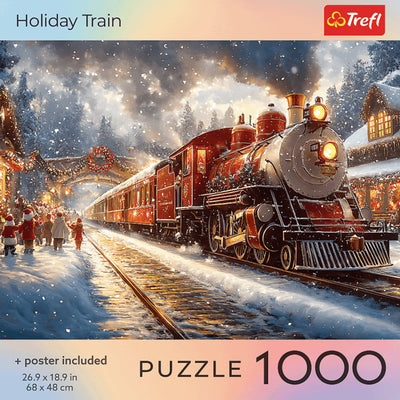 Puzzle Trefl 1000 pezzi puzzle del treno delle vacanze di Natale per adulti.
