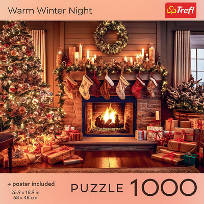 Puzzle Trefl 1000 pezzi Puzzle di Natale una calda notte d'inverno.