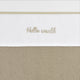 Lenzuolo per culla Meyco Baby Hello World - sabbia - 75x100 cm - 0,3 tog