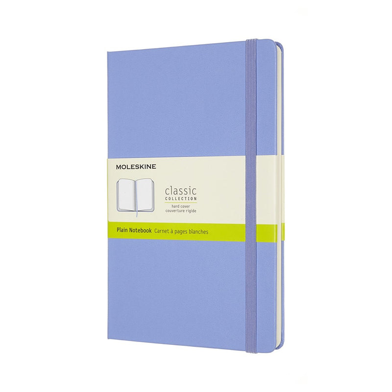 Taccuino classico Moleskine - grande - copertina rigida - vuoto - blu ortensia