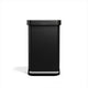 Papelera con pedal rectangular Simplehuman - 45 l - con soporte para bolsas - acero inoxidable negro mate