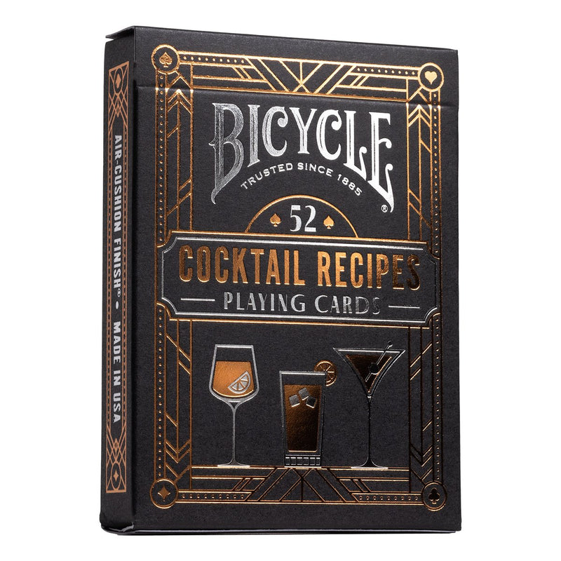 Ricette di cocktail Bicycle - 52 carte da gioco premium 52 ricette di cocktail - creativi - poker - da collezione