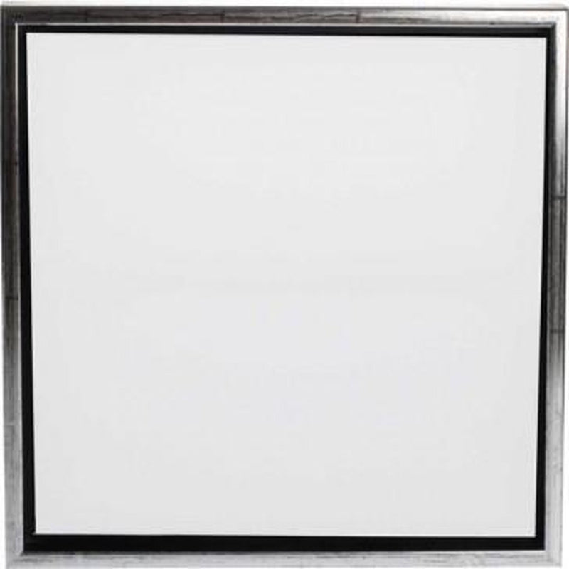 Creativ company lienzo con marco, medidas 30x30 cm, 360 gr, plata antigua, blanco, 1 pieza