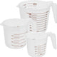 Alpina transparante kunststof maatbekers set - 250 ml, 500 ml, 1 liter - 3-delig