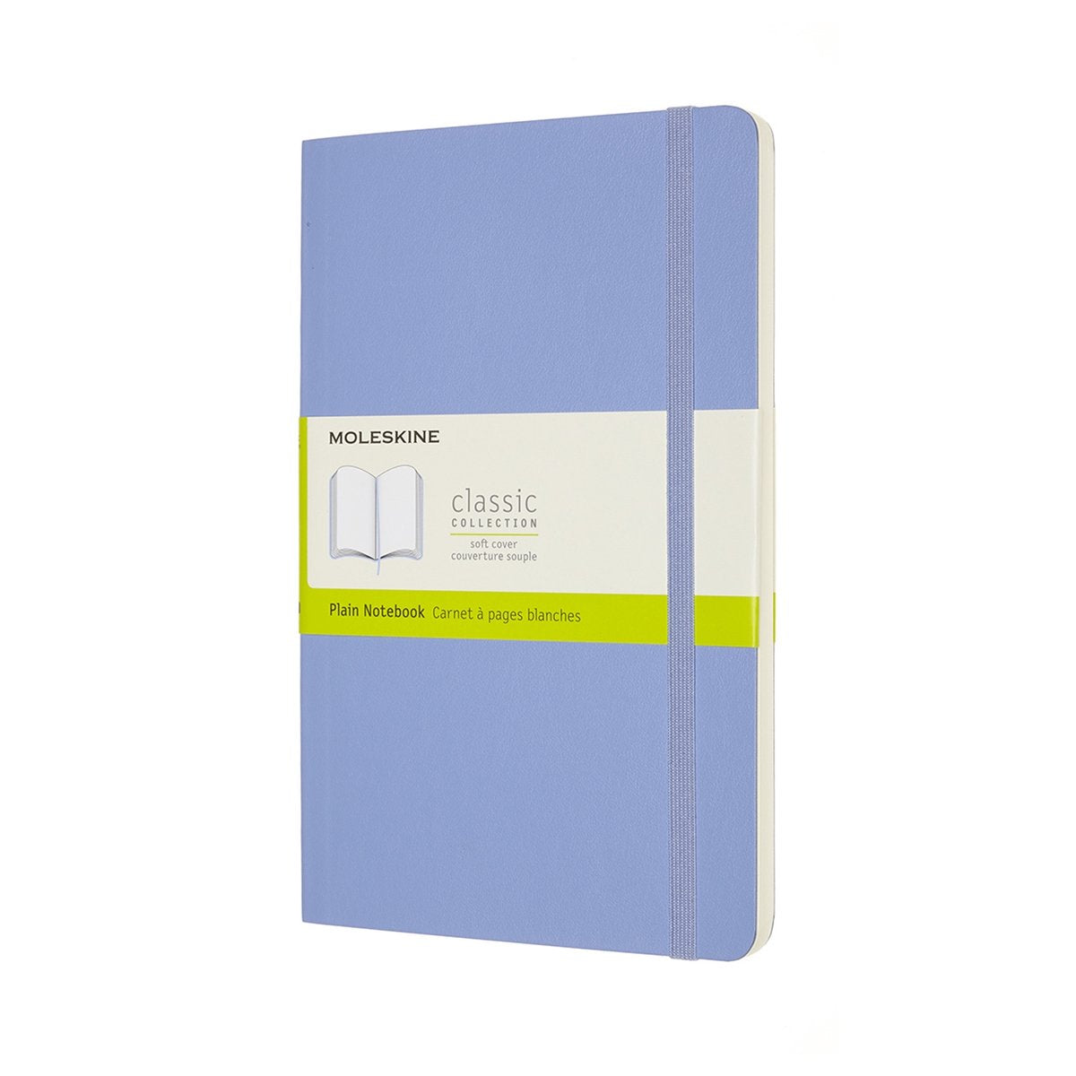 Moleskine classic notitieboek - large - softcover - blanco - hortensia blauw