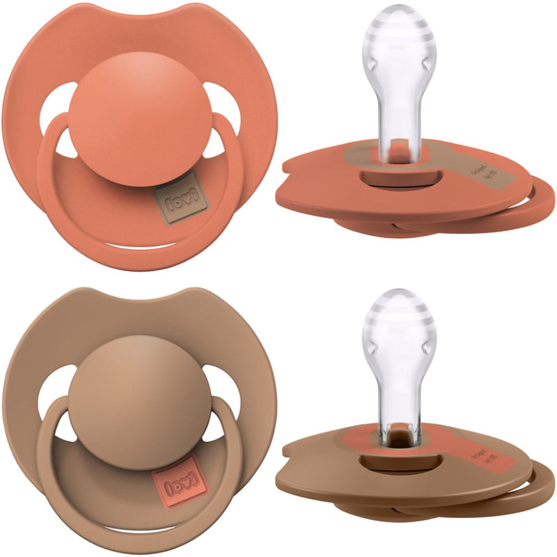 Ciuccio Difrax lovi Dynamic Prime - da 6 a 18 mesi - arancione marrone - 2 pezzi