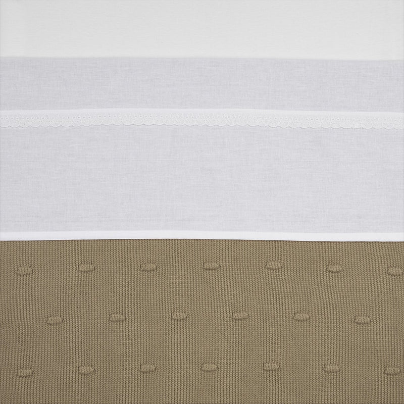 Lenzuolo per culla Meyco in pizzo - bianco - 75x100 cm - 0,3 tog