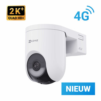 Ezviz HB8 Lite 4G LTE WiFi - 2K+ - Cámara de seguridad PTZ 360° - exterior inalámbrica - seguimiento automático con detección AI - visión nocturna en color - WiFi 6 - foco de sirena - sin costes mensuales