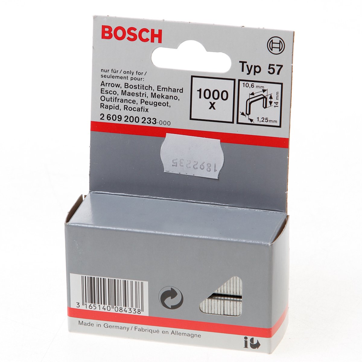 Bosch - niet met platte draad type 57 10,6 x 1,25 x 14 mm