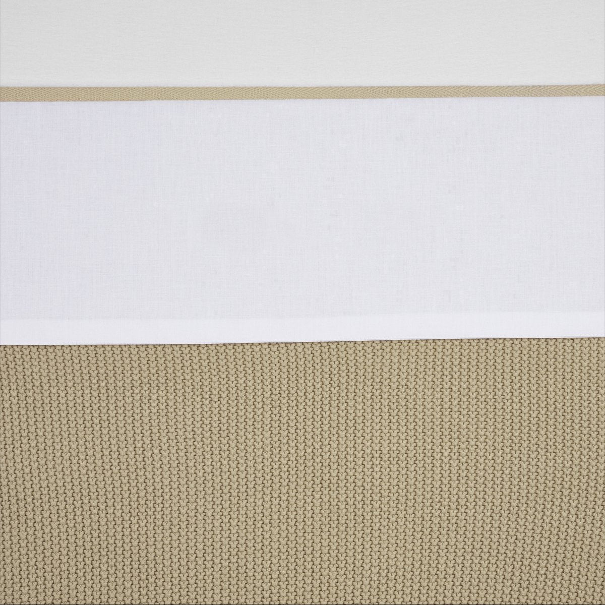 Lenzuolo per culla Meyco Baby Piping - sabbia - 100x150 cm - 0,3 tog