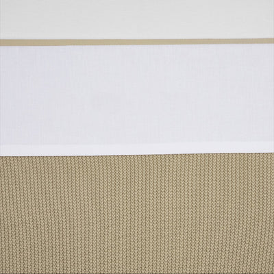 Sábana para cuna Meyco baby piping - arena - 100x150cm - 0,3 tog