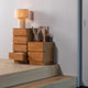 Mesita de noche Woood fejo con cajones - mdf - marrón - 43x40x34