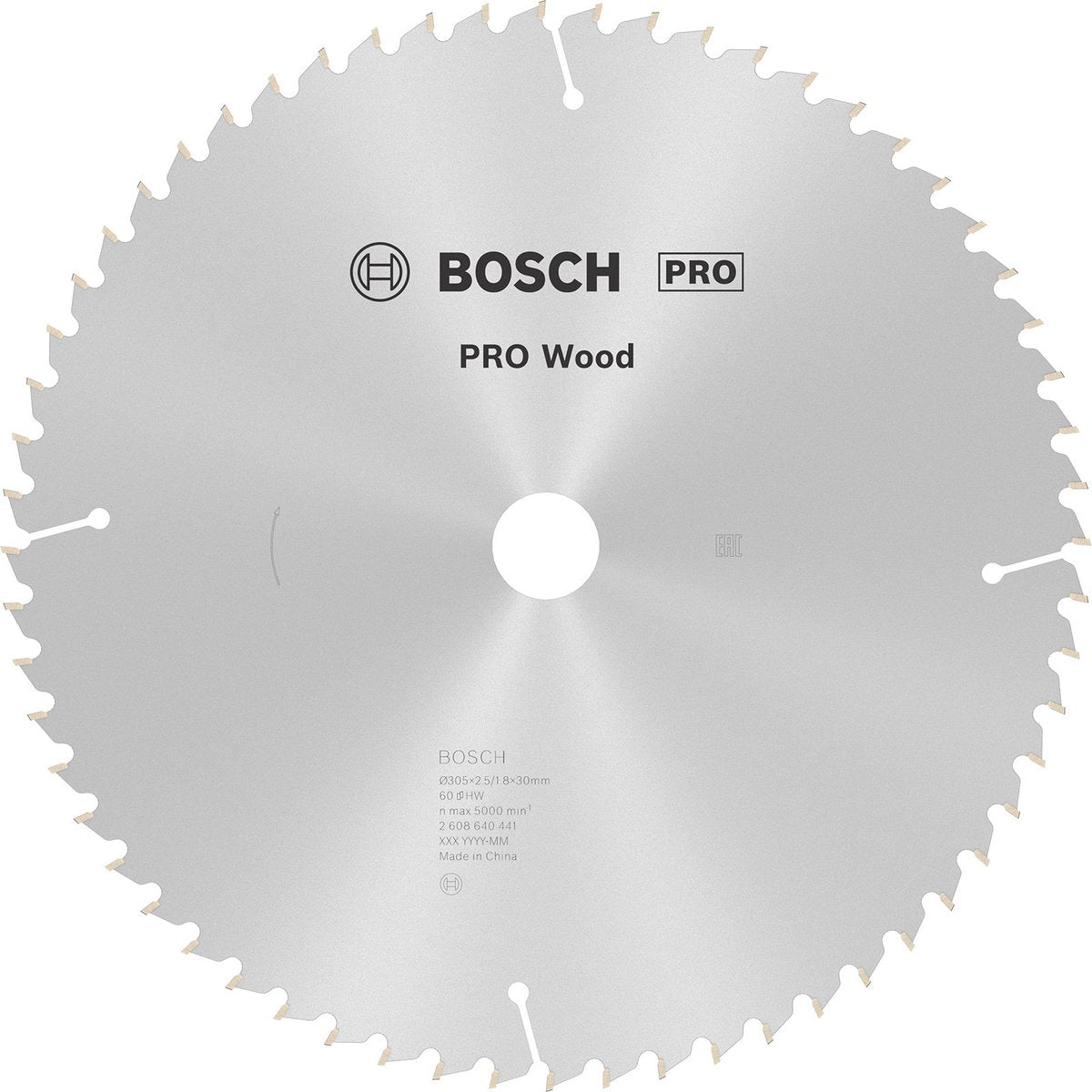 Hoja de sierra circular para madera Bosch pro, 305 x 2,5 x 30 mm