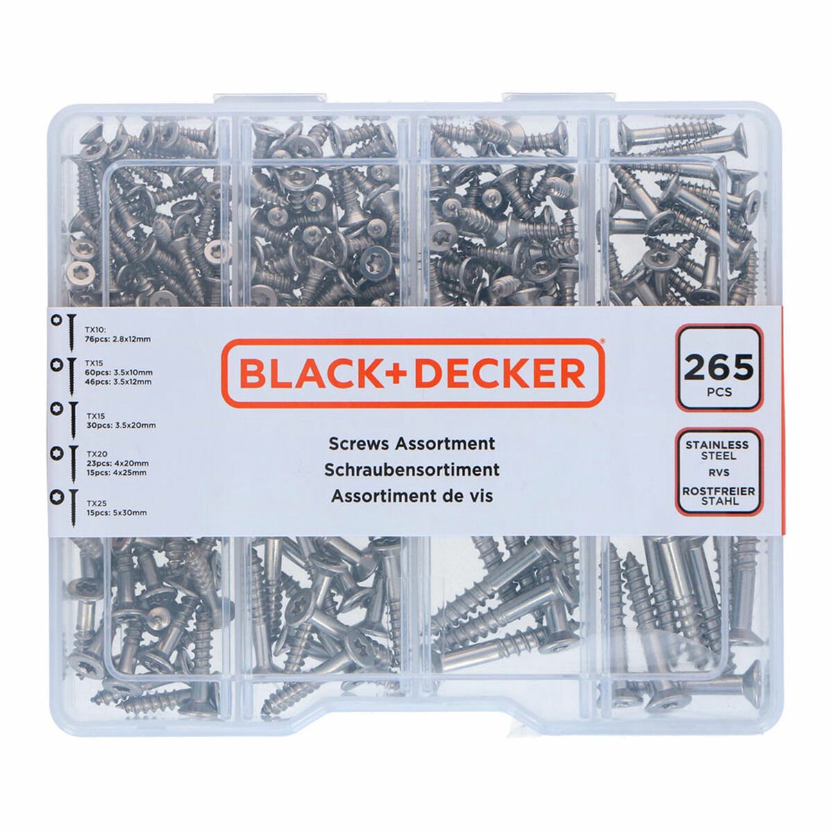 Black+decker schroevenkit black decker torx 265 onderdelen