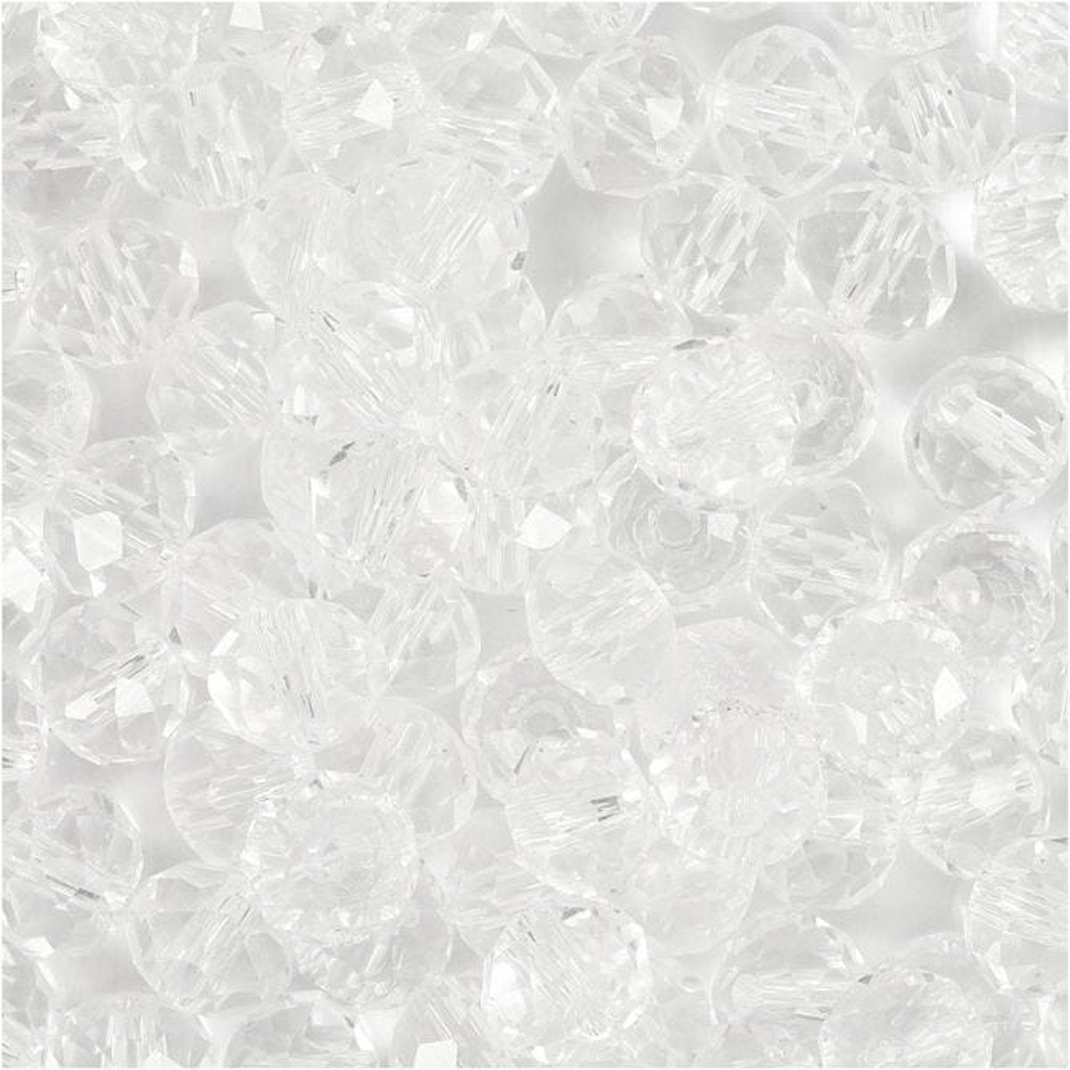 Creativ Company Facet Beads Crystal, 100.