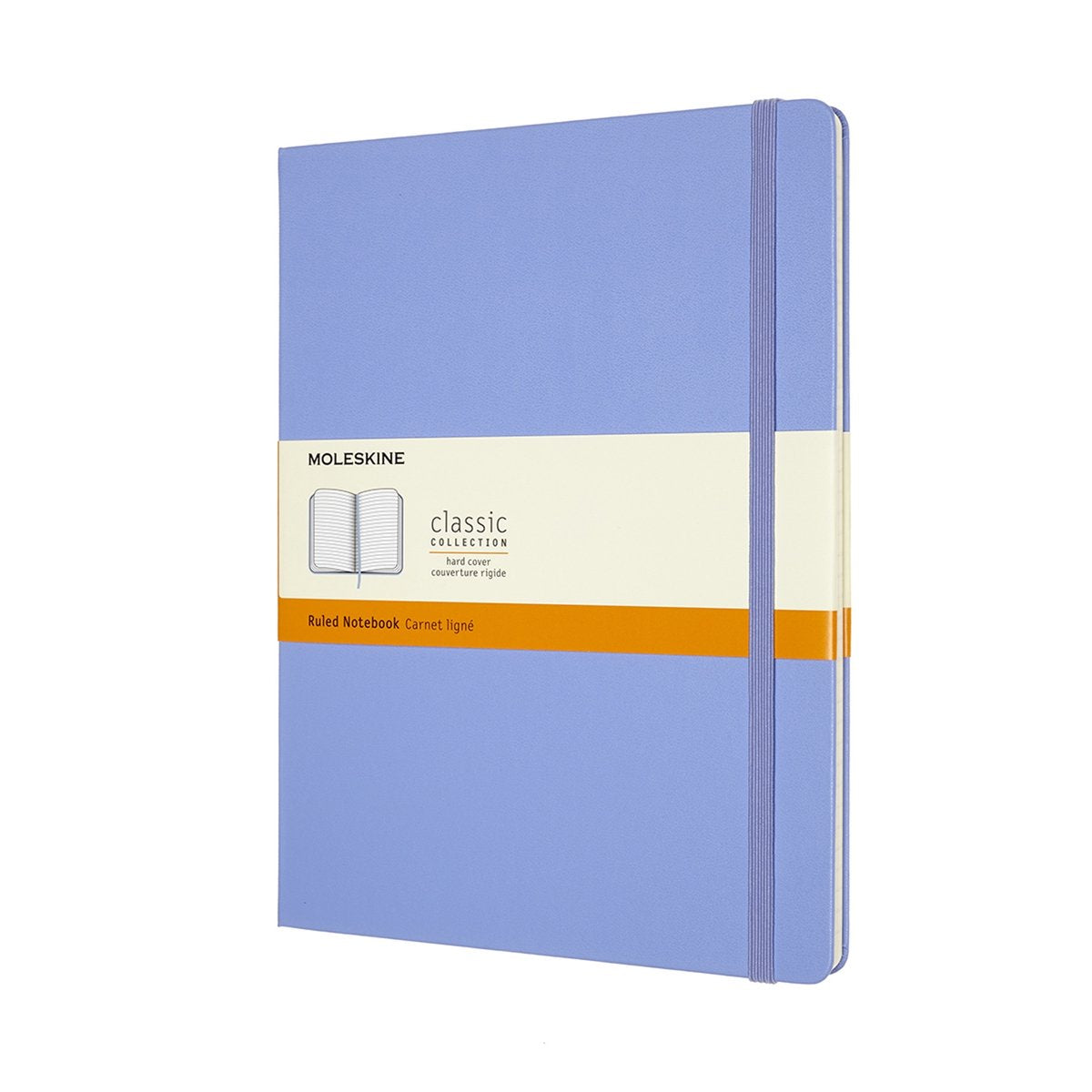 Taccuino classico Moleskine - extra large - copertina rigida - a righe - blu ortensia